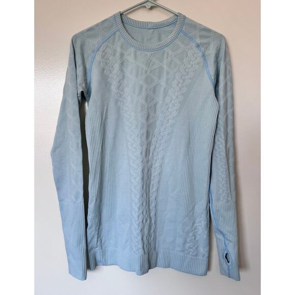 Lululemon Rest Less Pullover Heathered Caspian Blue Size 4 - Picture 3 of 5